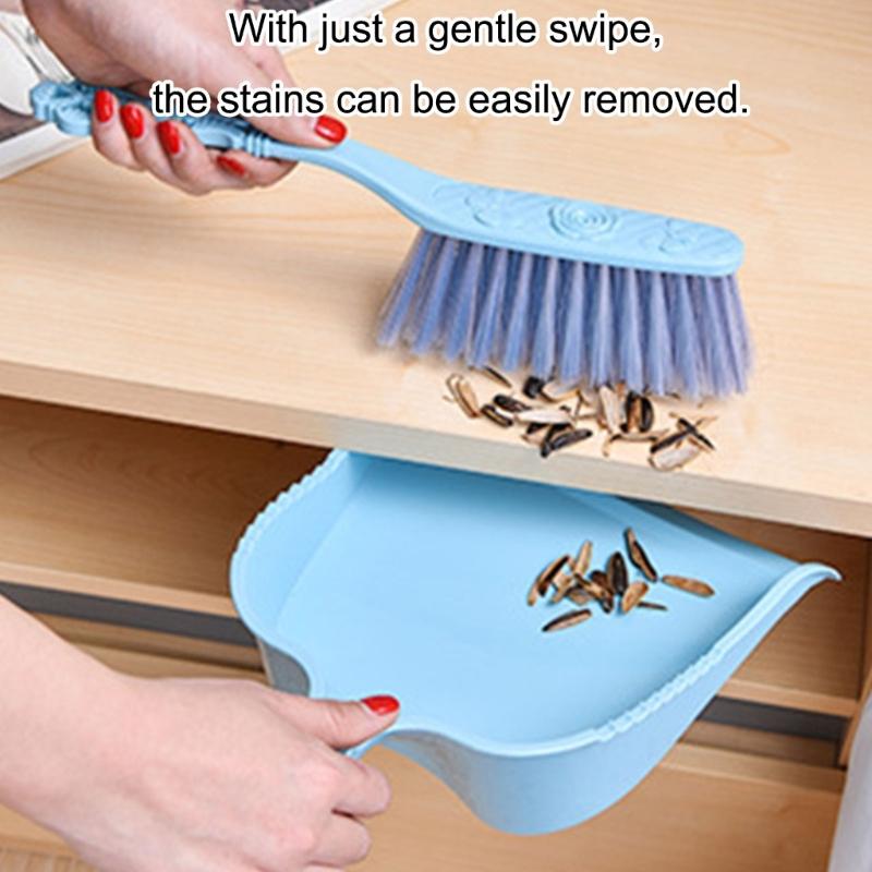 Household Cleaning Tool Small Sweeper And Dustpan Set For Tables Bed Quick Cleanup Desktop Use Cleaning Essential