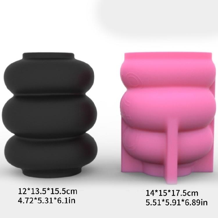 Resin Vase Silicone Mold Donuts Vase Resin Casting Mold for Makeup Brush Holder