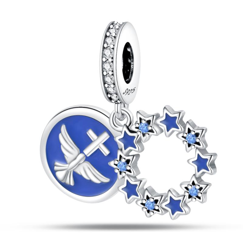 Holy Blessing copper Cross Wings Bible White Dove Classical 3mm Charm Bead Charms Bead Charms Compatible With Pandora Authentic Bracelets Do It Yourse