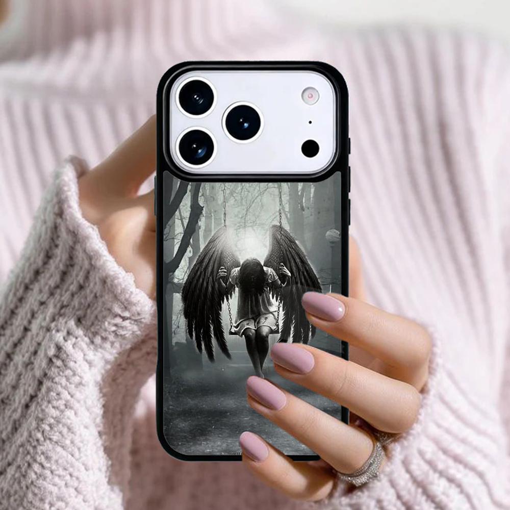 Fantasy Angel Girl Wings Phone Case For Apple iPhone 17 Air 16E 15 14 Plus 13 12 11 Pro Max Mini Funda Cover