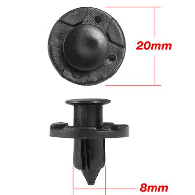 100Pcs 8Mm Plastic Rivet Fastener Mud Flaps Bumper Fender Push Clips For Nissan