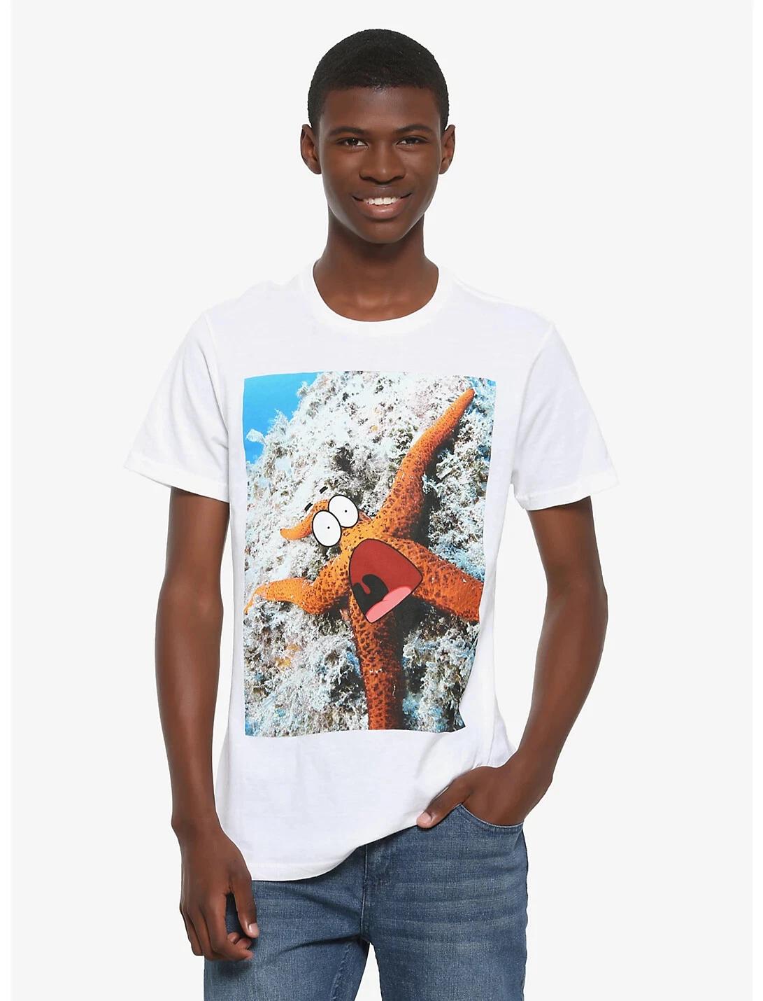 SpongeBob SquarePants Mens Realistic Patrick Starfish T-Shirt NWT XS-2XL S