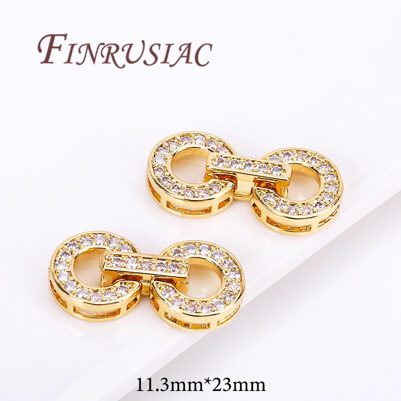 18K Gold Plated Clasp For Jewelry,Connectors For Bracelets,Fasteners Clasps,DIY Jewelry Accessories,Necklace Findings
