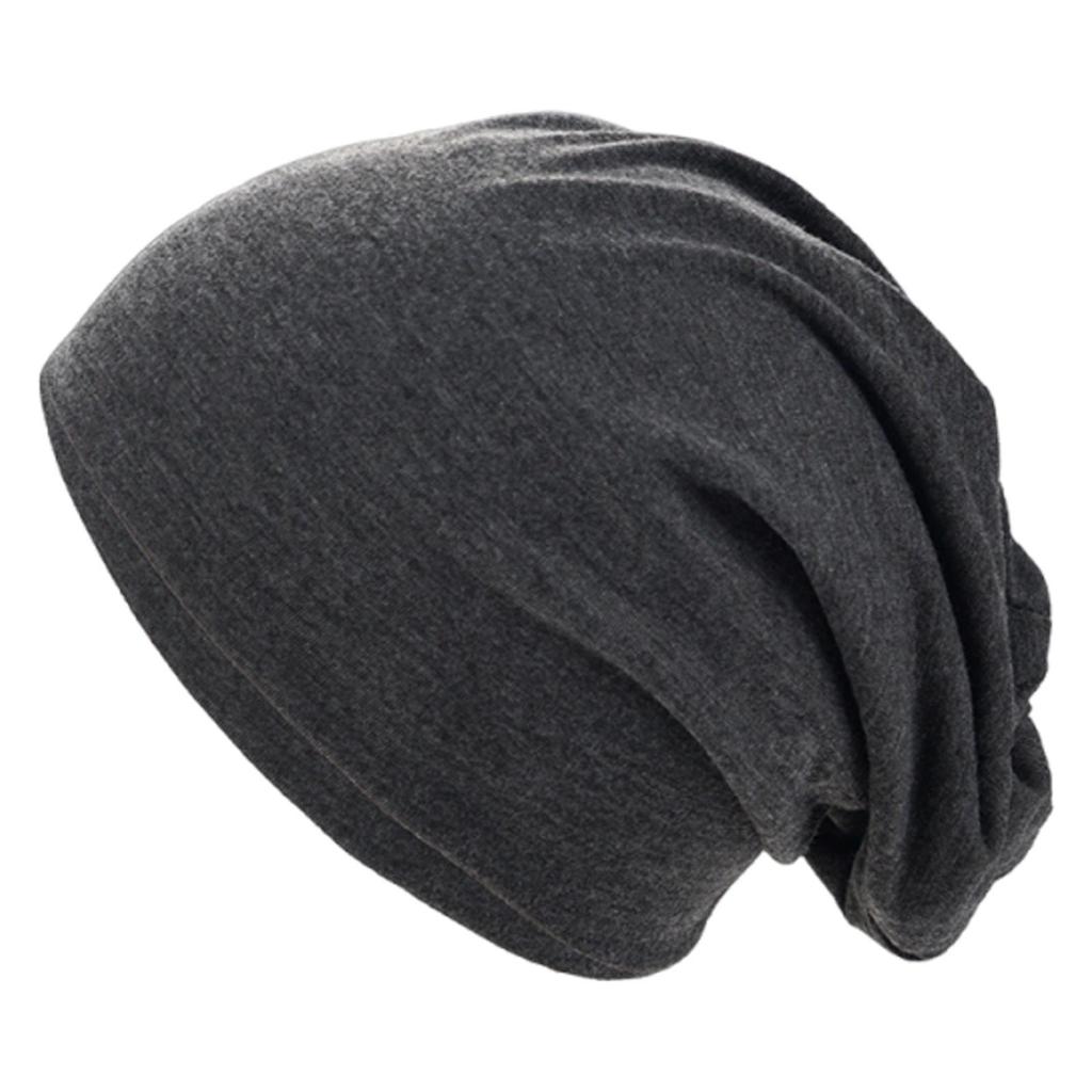 Jednokolorowa dwuwarstwowa luźna czapka - Oddychający splot do jazdy na rowerze na świeżym powietrzu, biegania i po porodzie