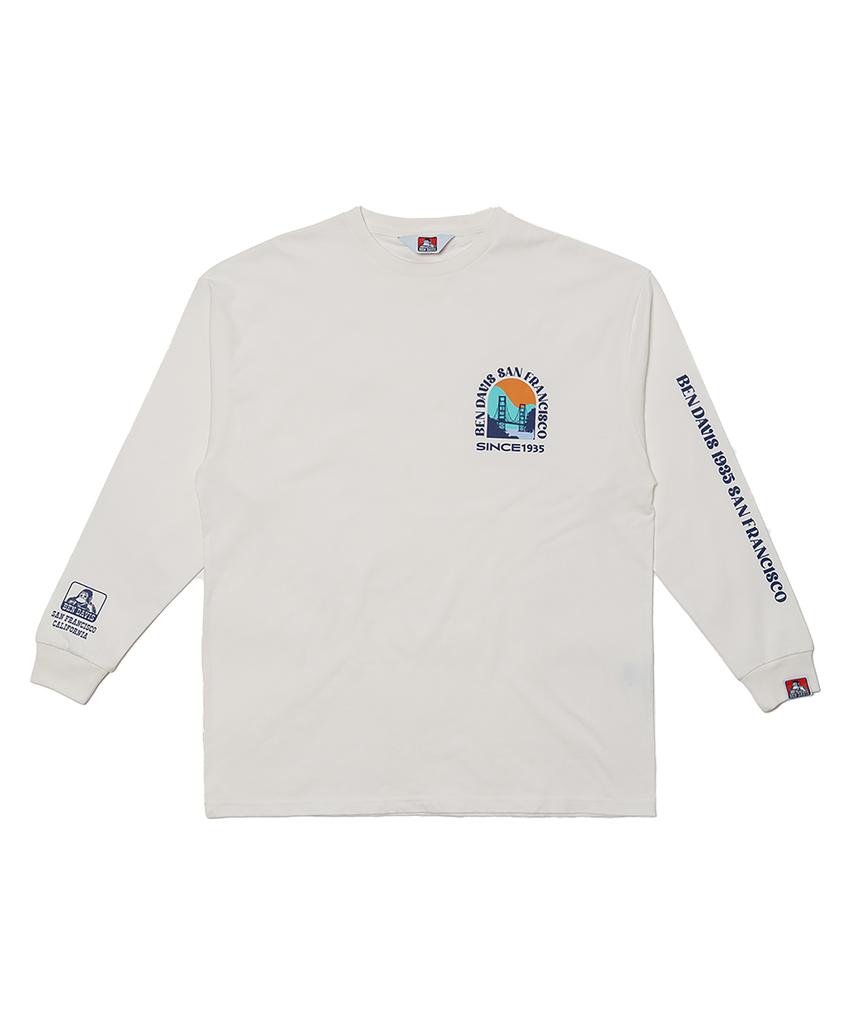 BEN DAVIS Original Arch Print Long Sleeve T-Shirt Black