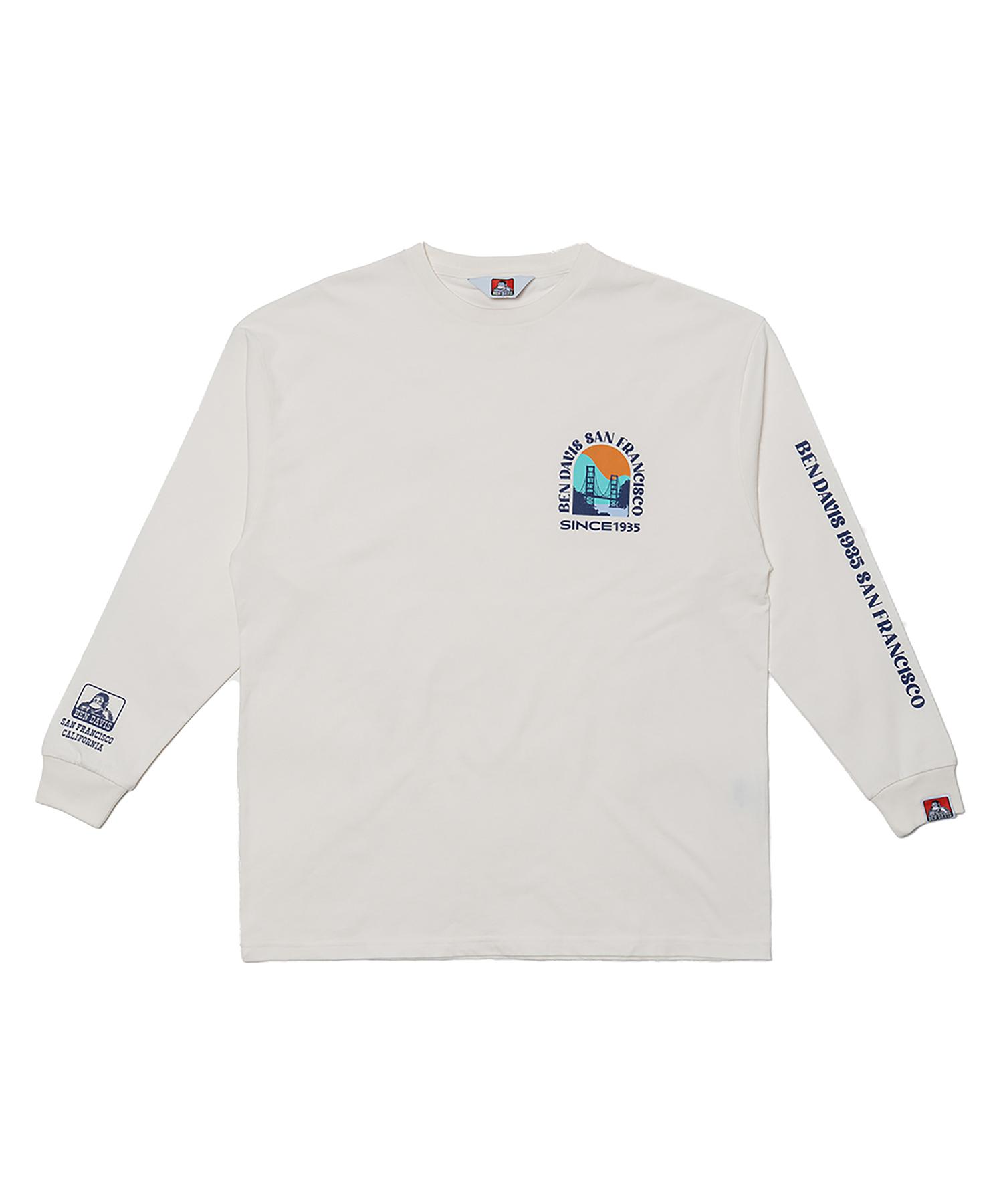 Ben Davis Original Arch Print Long Sleeve T-Shirt Off-White Off White/S