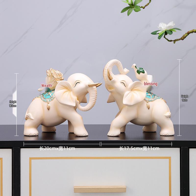 

Prosperity Elephant Ornament for Home Decor – Ideal for Living Room and Wine Cabinet