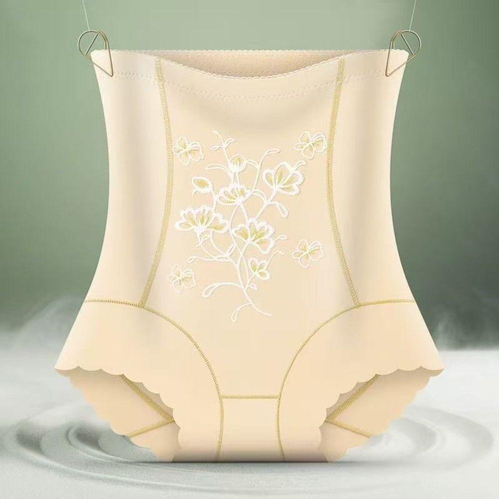 Embroidery Flower Postpartum Body Shaper Shapewear Tummy Control Underwear Cheongsam