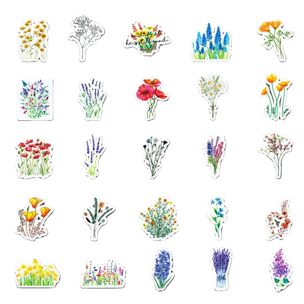10/30/50 TK Taimed Värsked lilled Graffiti Pagas Pagas Sülearvuti Käsiraamat Kaunistus Veekindel kleebismänguasi