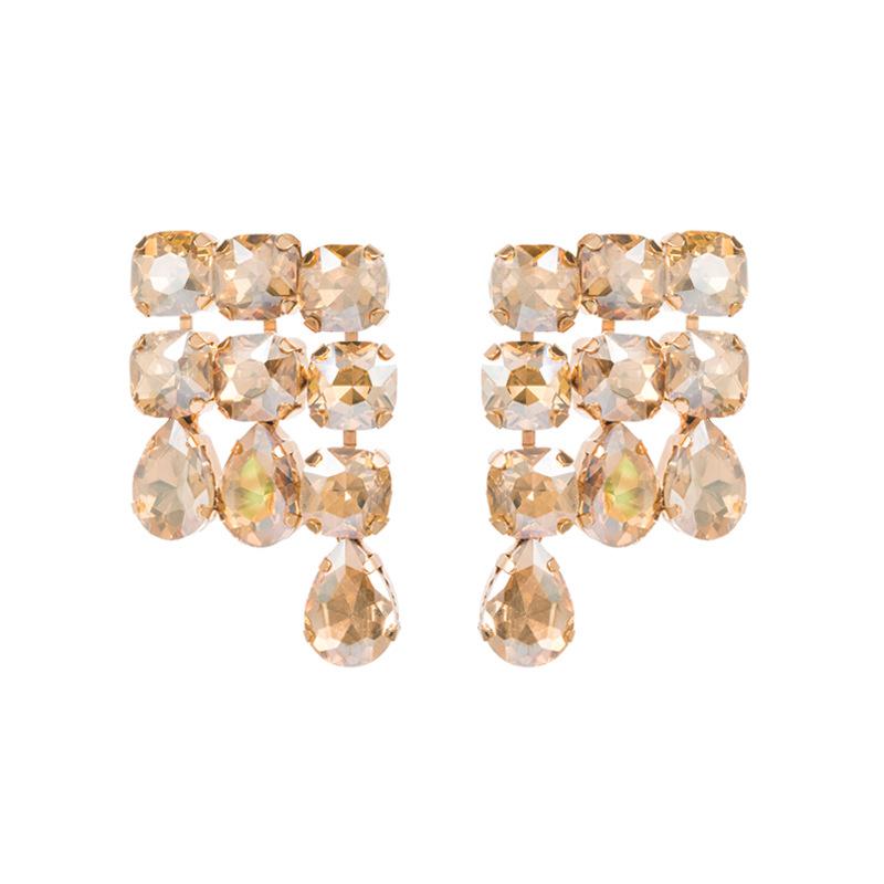 Women's Drop Earring Glass Crystal Geometric Exaggerated Premium Party Earrings