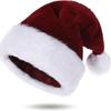 Chapeau de Noël en Peluche pour Adulte avec Bordure Noire, Chapeau de Fête Multicolore pour les Célébrations des Fêtes