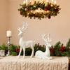 Rendekorationsfigurer 2 stycken Julhjortstaty Dekor Skrivbord Älgskulptur För Vardagsrum Sovrum Helg Vinter Inomhusfest