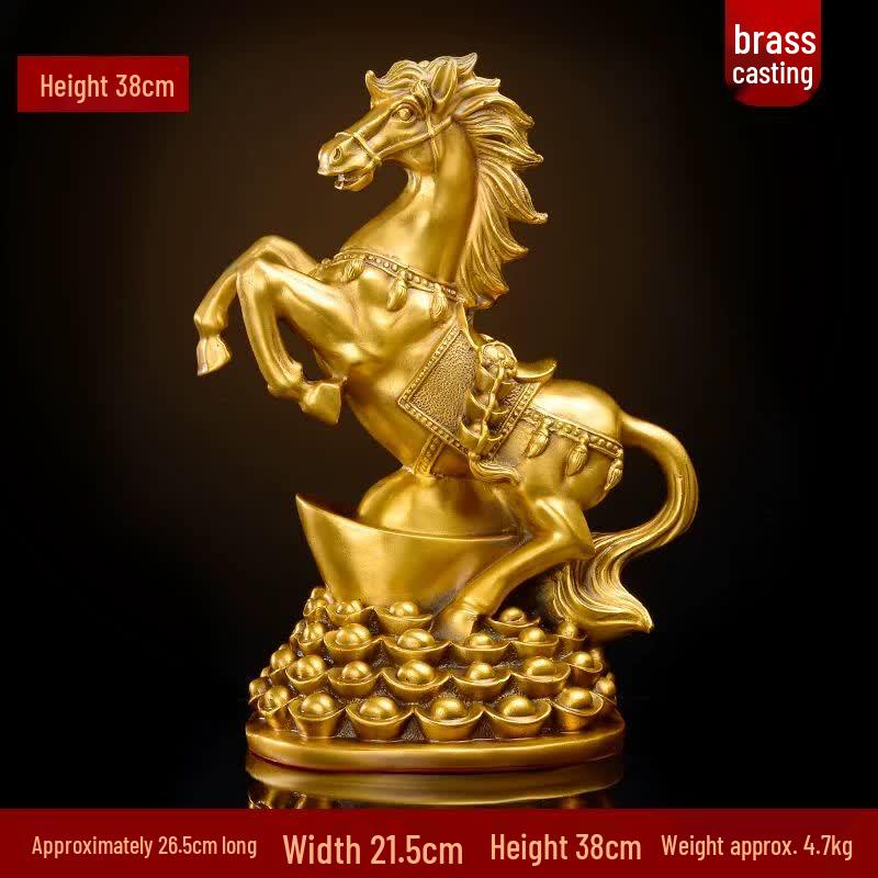 Auspicious Bronze Horse Sculpture