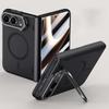 Crazy Series Integrated HD Film Skin Feel Central Axis Magnetic Case With Lens Stand For iPhone Duo