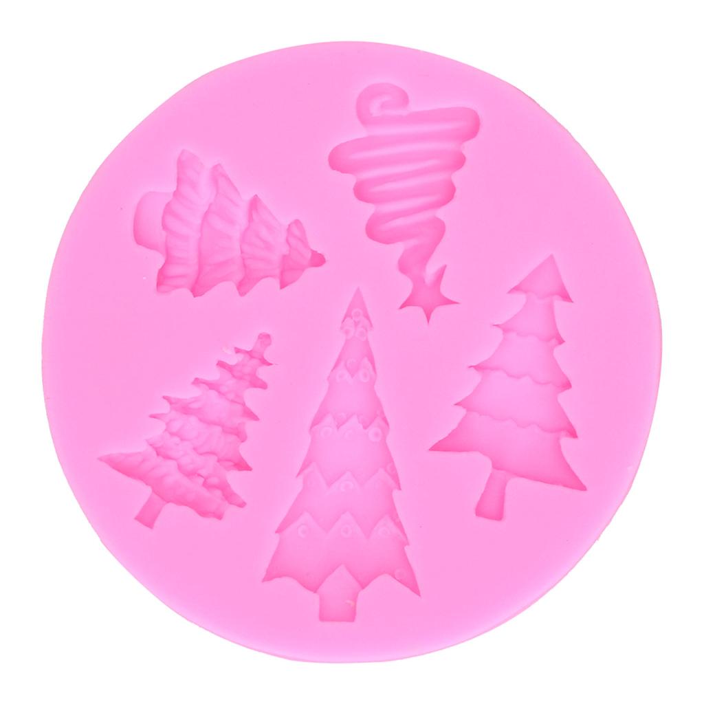 Weihnachtsbaumform Silikon Fondant Schokolade DIY Backform für Bäckerei HeimkücheRosa