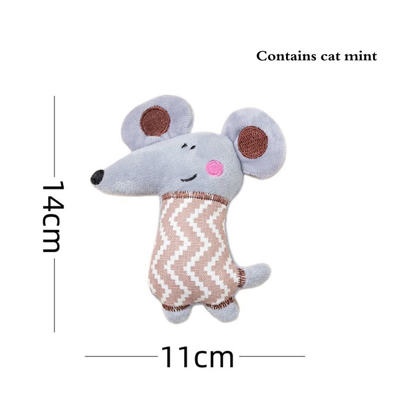1PC Plush Cat Toy Catnip Cute Funny Chew Cat Playthings Cartoon Interactive Kitten Mini Teeth Grinding Thumb Pet Dog Chewing Toy
