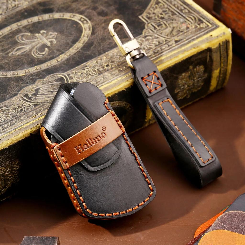 Leder Autozubehör Schlüsselhülle Etui Fob Schale für Volkswagen VW Golf 8 ID.6X Crozz Mk8 für Skoda 2018 Halter Schlüsselanhänger Tasche