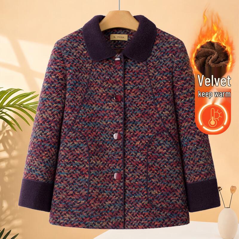Women's Fleece-Lined Winter Casual Jacket for Seniors