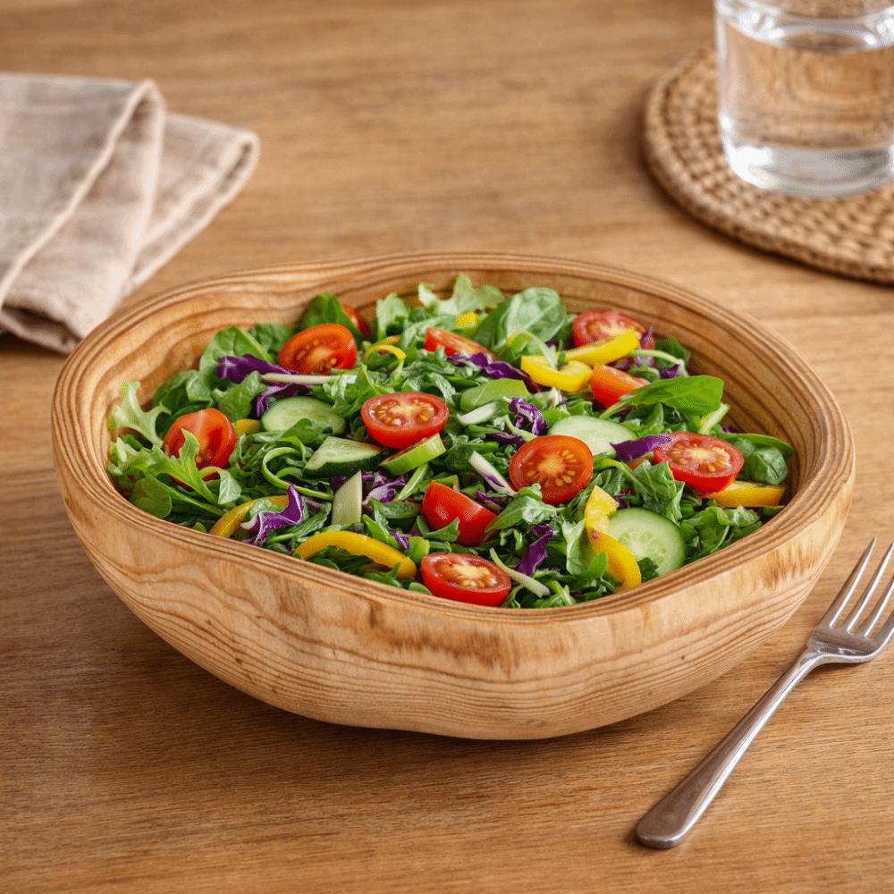 Natural Material Fruit Tray Polished Serving Bowl Creative Food Mixing Bowl  Vegetable