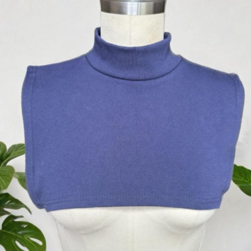 Winter Cotton Knitted Turtleneck Adult Unisex Fake Collar With Sweater Anti-Tie Neck Warm Pullover Scarf