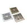 Modern 4-Inch Brass Floor Waste Drain Outdoor Channel Seal Balcony Grate for Hotel Use