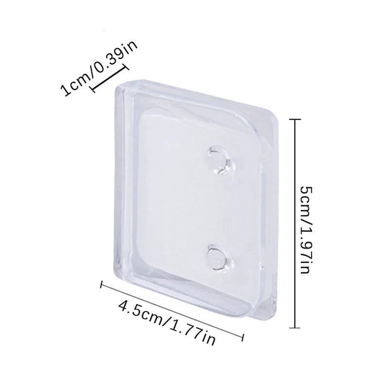 2/4Pcs Shower Curtain Clips Windproof Self-Adhesive Shower Curtain Clips Toilet Curtain Rings Clip Holder Bathroom Accessories