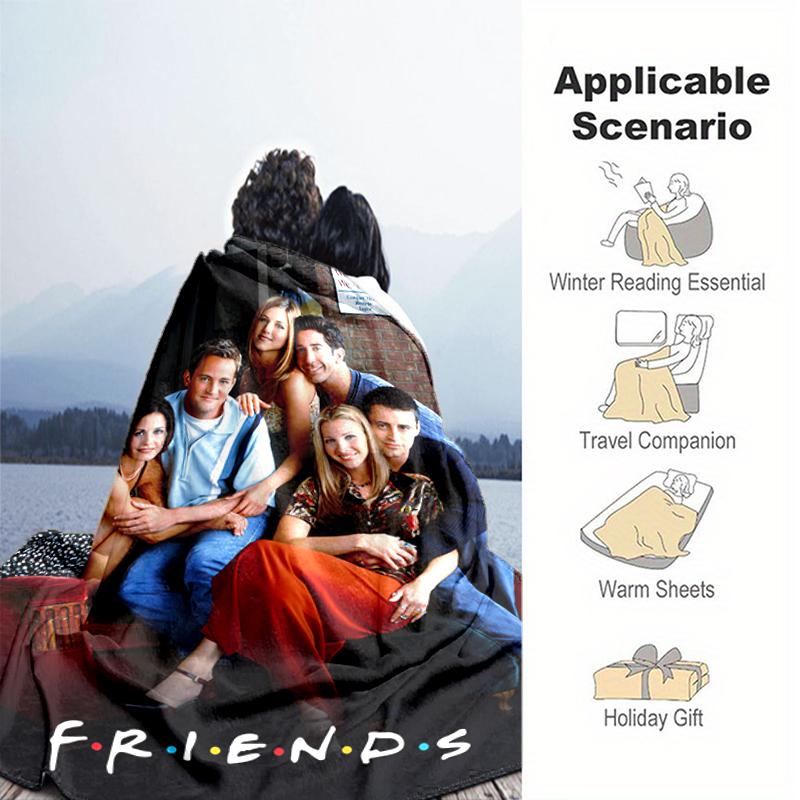 1PC Friends printed blanket, all season lightweight home office outdoor nap multifunctional blanket A8