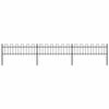 VidaXL Garden Fence with Steel Arch 537 X 60 Cm Black 277640