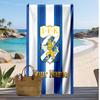 Ifk göteborg Personalisiertes Bedrucktes Strandtuch Fußballlogo Unterstützung Benutzerdefinierter Name Text Saugfähiges Handtuch für Sport Reisen Besonderes Geschenk