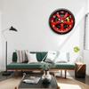 Silent 2D Flat Wall Clock Motorcycle Style Quartz Wall Clock  Study Room