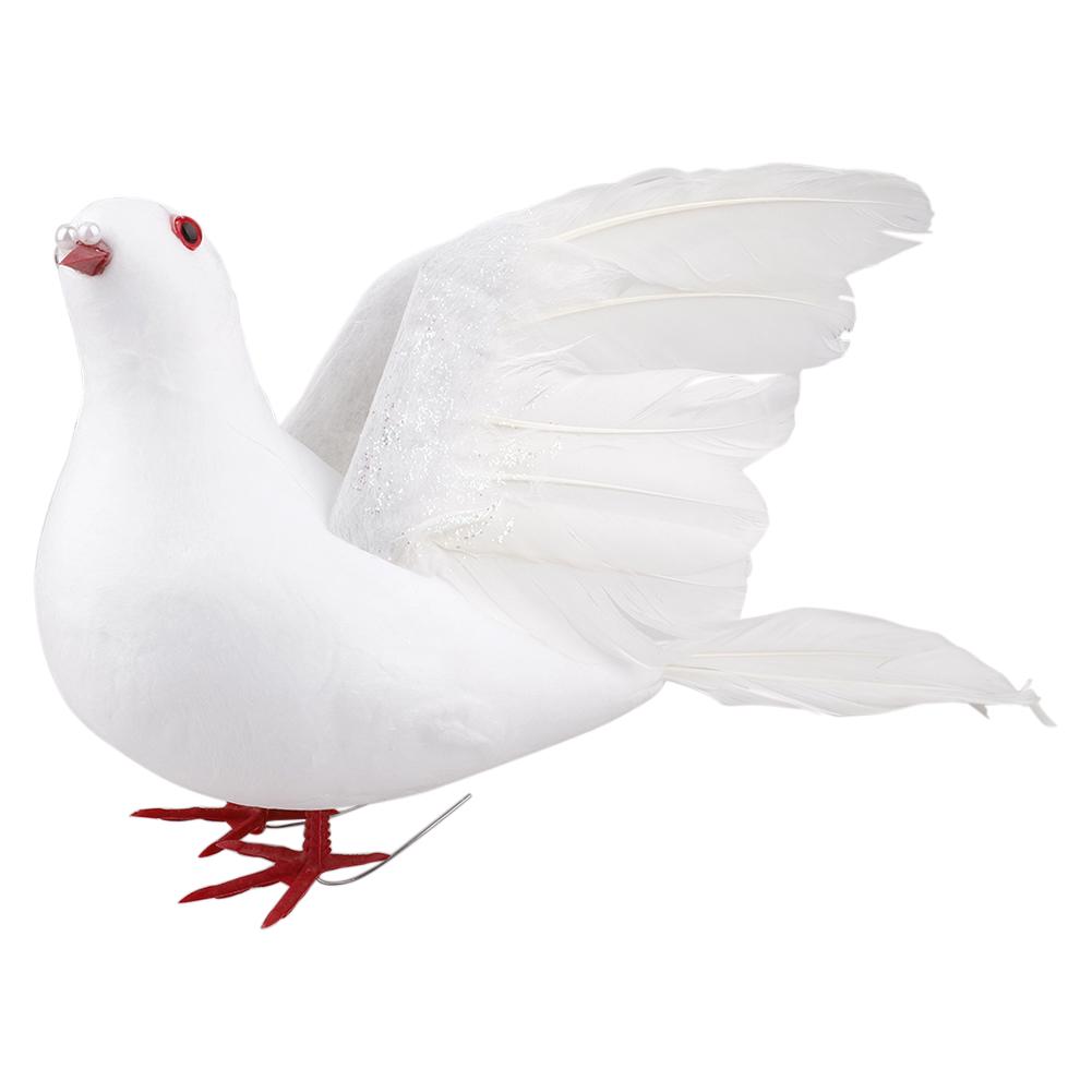 Artificial White Dove Fake Dove Ornament Home Decor Christmas Supplies Party Decorations