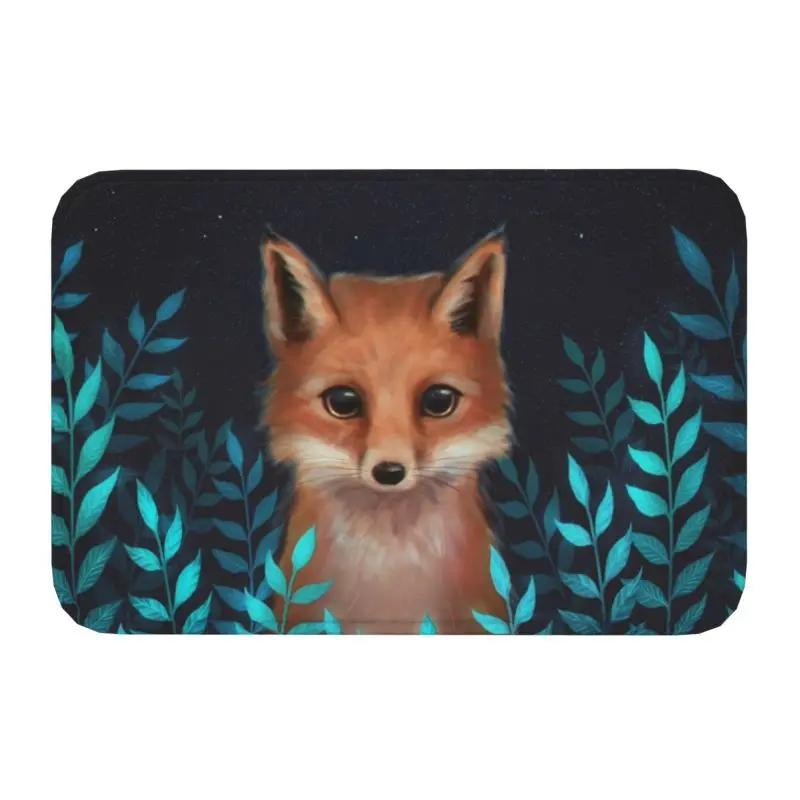 Fox Spirit Kitsune Front Door Mat Anti-Slip Indoor Absorbent Japanese Kabuki Doormat Floor Bath Entrance Rug Carpet