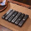 Ebony Carving Reclining Incense Holder with Auspicious Cloud Pattern - Purple Ebony Incense Burner Box for Home Use.