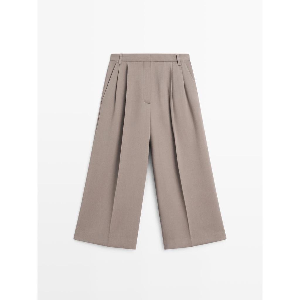 Masimodutti Fluid Wide Long Bermuda Pants