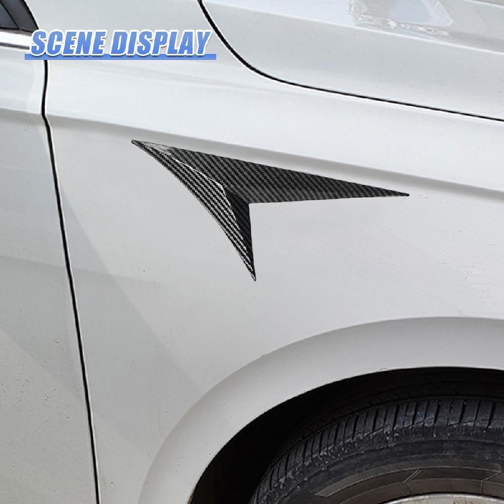 2Pcs Carbon Fiber 3D Emblem Badge for Car Side Fender Emblem Decals Rear Trunk Badge Sticker Sport Decal for All Truck SUV
