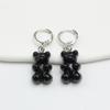 11 Candy Colors Resin Bear Drop Earrings for Women Korean Simple Creative Transparent Brincos Jewelry Birthday Gift