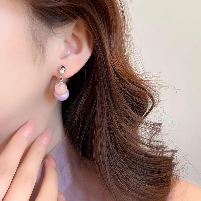 Unique Korean Ball Dangle Drop Earrings Elegant Charm Earrings Ear Buckle Fashion Jewelry For Women Girls Gifts