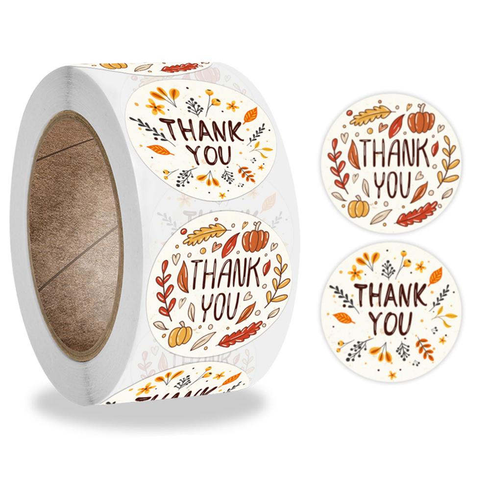 50-500Pcs High-Quality Green High-Quality Leaves High-Quality Thank High-Quality You High-Quality Stickers 1Inch High-Quality Sealing High-Quality
