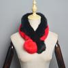 New Style Women Winter Real Rabbit Fur Scarf Lady Warm Rabbit Fur Scarves Knit Natural Real Rabbit Fur Ring Casual Muffler