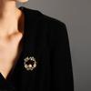 Bo Xin Yun Zirconia Wreath Brooch with Freshwater Pearl