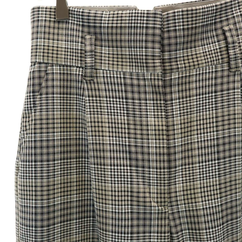 URBAN RESEARCH Made In Japan Check Pattern High Waist Wide Pants 38 Women Used