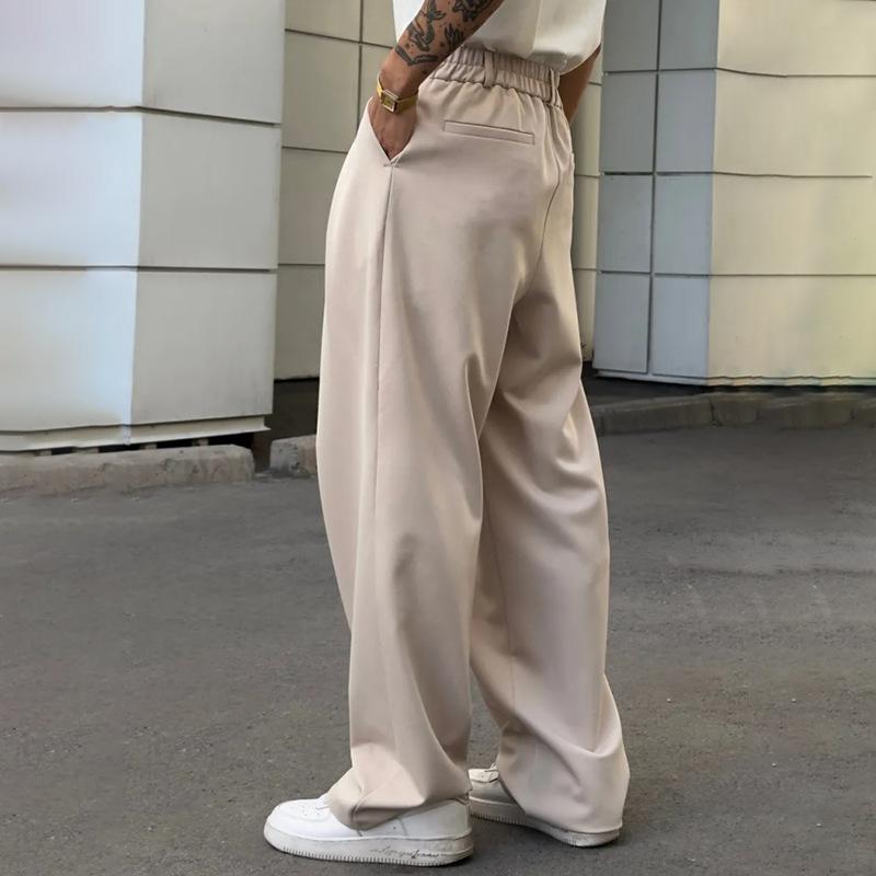 Dámské kalhoty s vysokým pasem a sklady Volné široké nohavice Streetwear