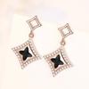 Fashionable, Simple, Light and Luxurious Four-leaf Clover Earrings for Women