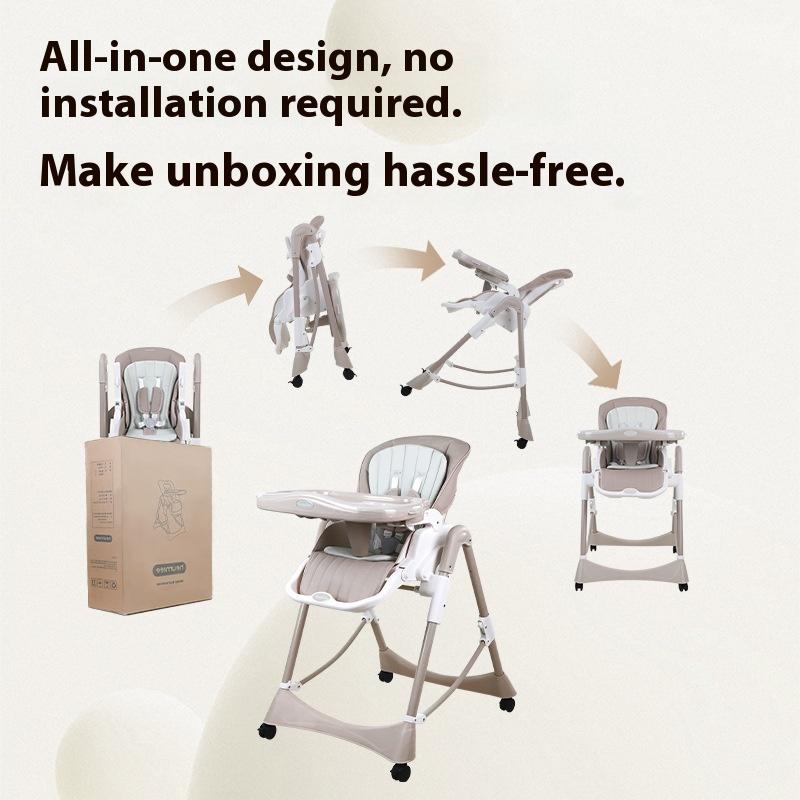 Baby Dining Chair Baby Eating Seat Household Movable Foldable Toddler Children's Meal