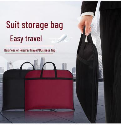 Hochwertige Herren-Kleidersack für Reisen und Zuhause - Schwarz/Rot Oxford-Stoff Staubschutzhülle