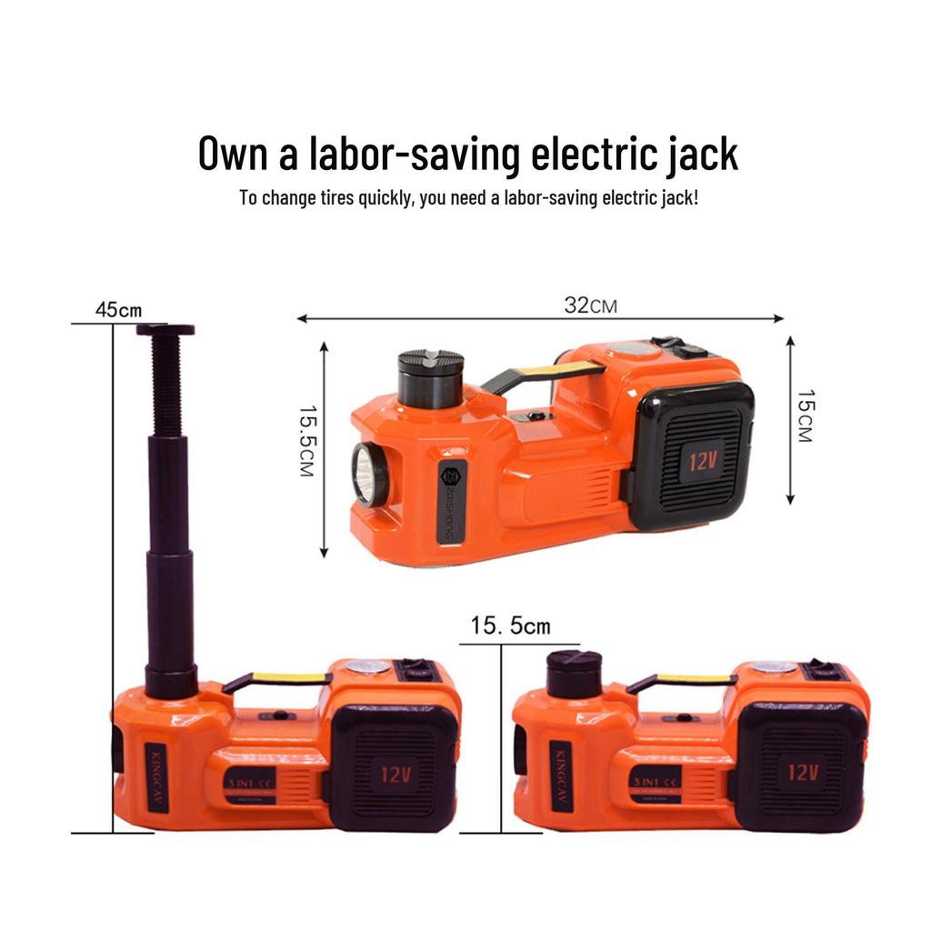 12V Multi-Functional Electric Car Jack and Wrench Set