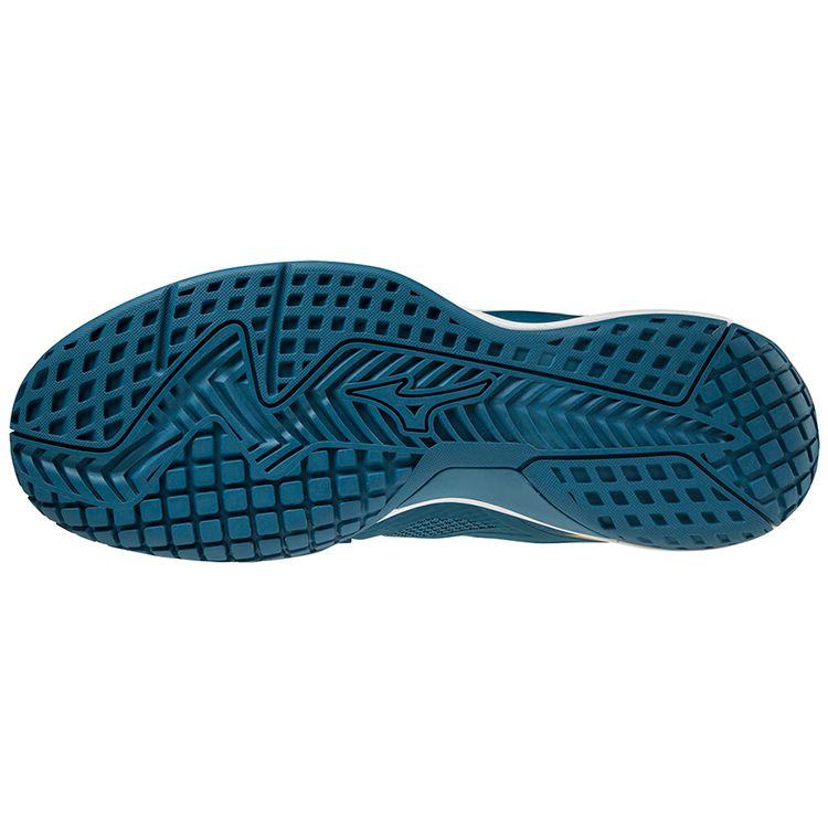 Mizuno Wave Intense Tour 5 AC Low Top Durable Tennis Shoes Men Sneakers Blue White Yellow 61GA190030