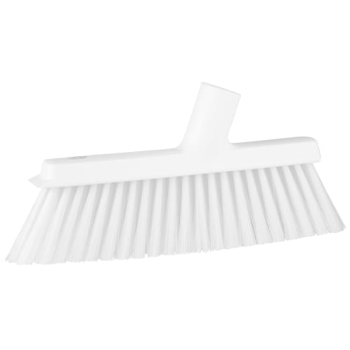 Vikan Floor Broom 3103 White, HACCP Certified, Kyowa Clean, Broom with Scraper, Ergonomic Design, Colorful, Chemical Resistant, Heavy-Duty