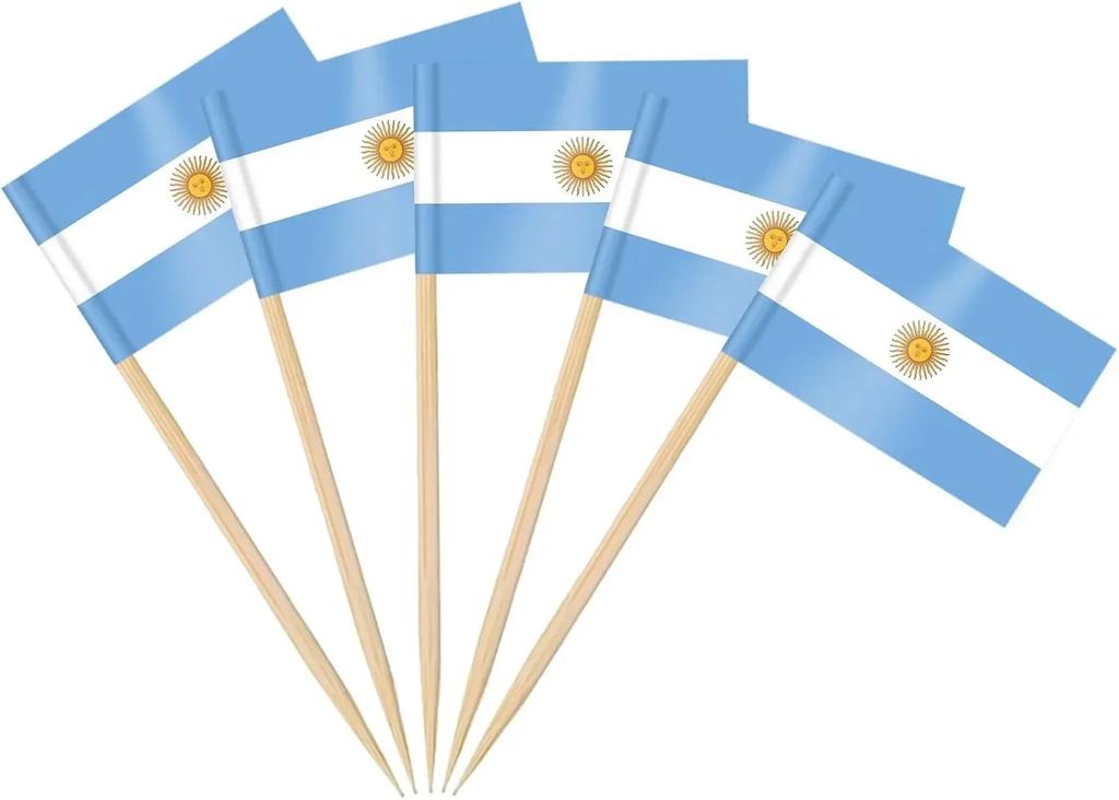 Thailand Toothpick Flags Picks, 100 Pcs Small Tiny Croatia Cupcake Toppers Stick Flags Double-sided for World Cup, National Day