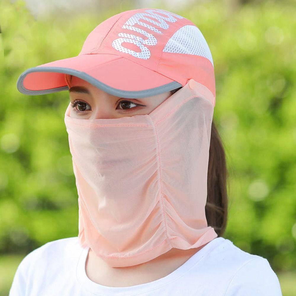 Neck Cover Sun Protection Hat Quick-dry Hat Face Cover Cap Breathable Wide Brim Baseball Cap Women